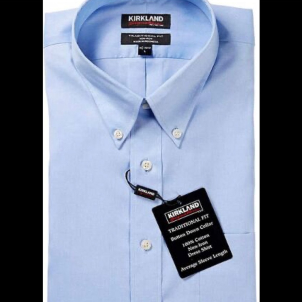 Kirkland Signature Men's Traditional Fit Non Iron Dress Shirt